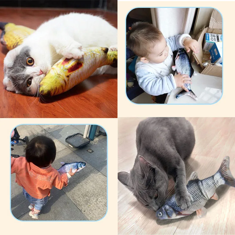 Electric Cat Toy Fish Pet Cat Toys Simulation Fish Swing Kitten Dance Fish Toy Funny Cats Chewing Playing Supplies USB Charging – Image 2