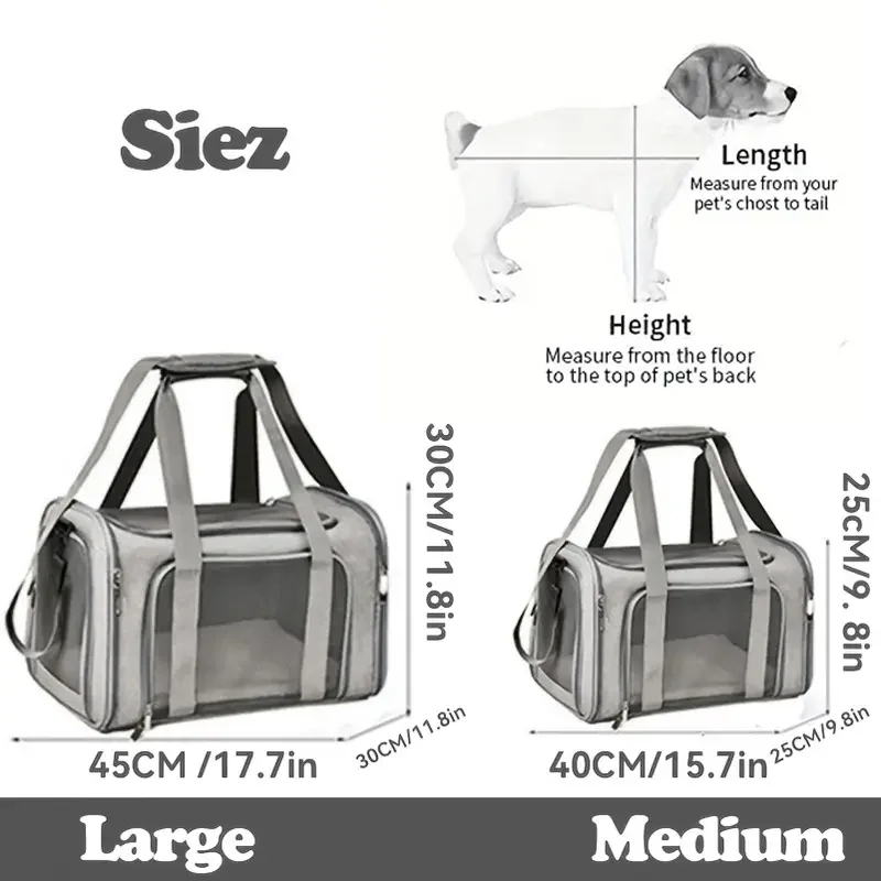 Pet Carrier Bag Side Ventilated Backpack Cat Pet Carriers Dog Travel Bag Airline Approved Transport for Small Dogs Cats Outgoing - Imagem 6