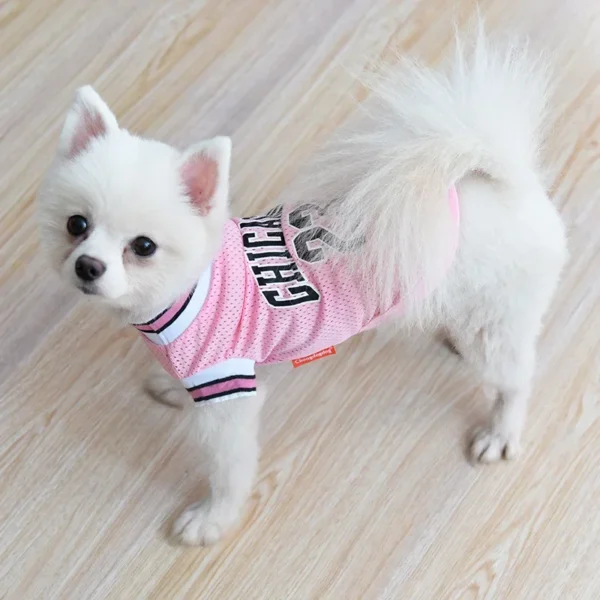 Summer Dog Clothes Mesh Breathable Sport Dog Jersey Basketball Clothes Puppy T-Shirt Summer Pet Cat Shirts For Small Large Dogs - Image 3