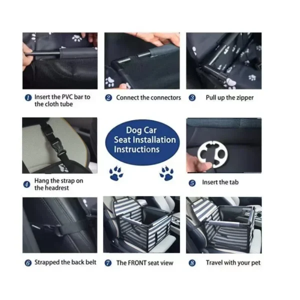 Travel Dog Car Seat Cover Waterproof Pet Dog Carriers Bag Cat Transport Hammock Dog Car Seat Basket for Small Medium Dogs - Image 5