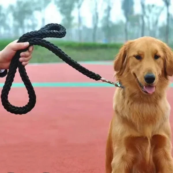 Large Dog Leash Nylon Braided Traction Rope Pet Walking Thick Hand Rope For Bulldog Rottweiler Hound Dogs Accessories - Imagen 4