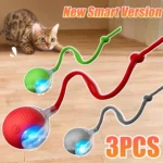 New Cat Interactive Ball Toy Automatic Rolling Ball Faux Tail Rechargeable Smart Pet Electric Toy Dog Cat Training Imitate Mouse