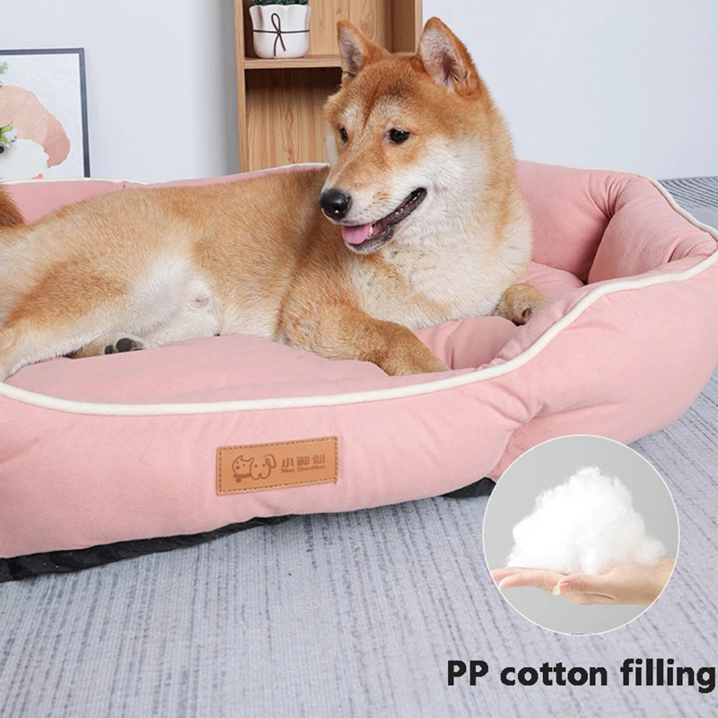 Oval Winter Warm Dog Bed for Medium Dog Mattress Anti-scratch Cat Bed Non-slip Slepping Pet Cushion Large SpaceThickrned Dog Bed - Imagem 2