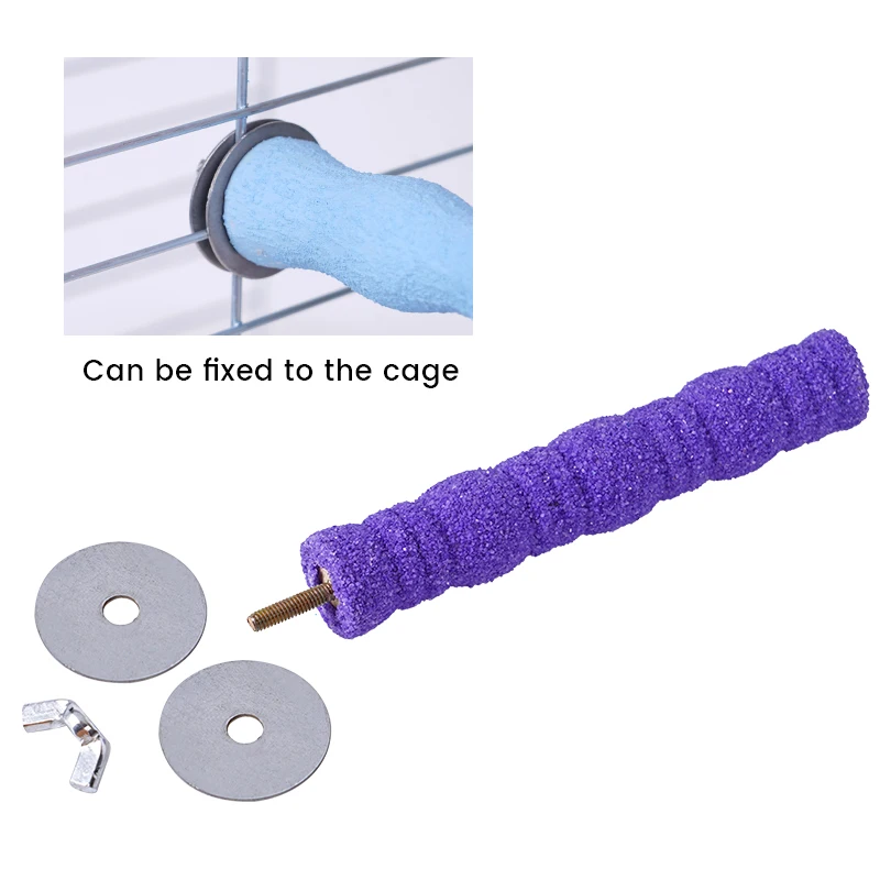 Pet Parrot Claw Grinding Stick Wooden Stick Bird Perching Sand Parakeet Grinding Bar Teeth Bites Toy For Parrot Cage Accessories - Image 4