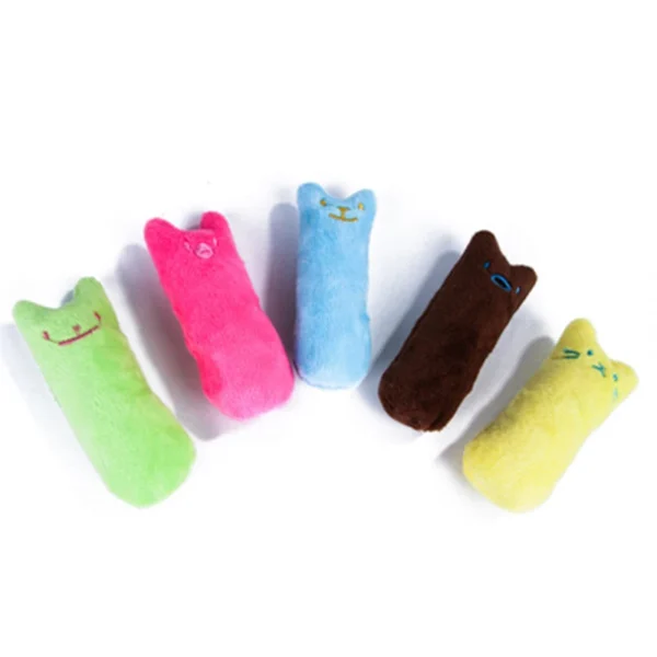 Teeth Grinding Catnip Toys Funny Interactive Plush Cat Toy Pet Kitten Chewing Vocal Toy Claws Thumb Bite Cat mint For Cats — изображение 2
