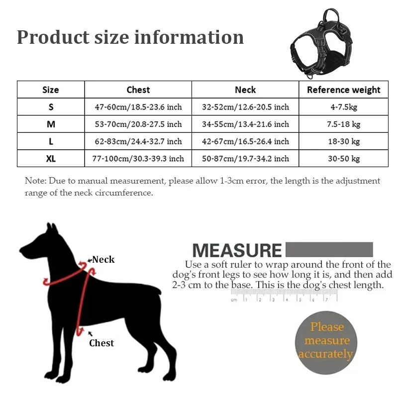 Adjustable Nylon Dog Harness Vest Reflective Soft Breathable No Pull Dog Harness Pet Harness Leash For Small Medium Large Dogs - Image 6