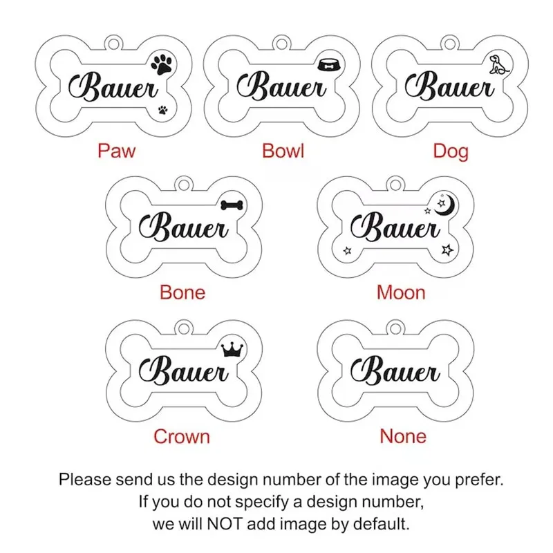 Custom Double Side Dog Cat ID Tag Glitter Dogs Cats Name Pendant Tags Pet Collar Accessories Anti-lost Bone Tags for Dog Cat - Image 5