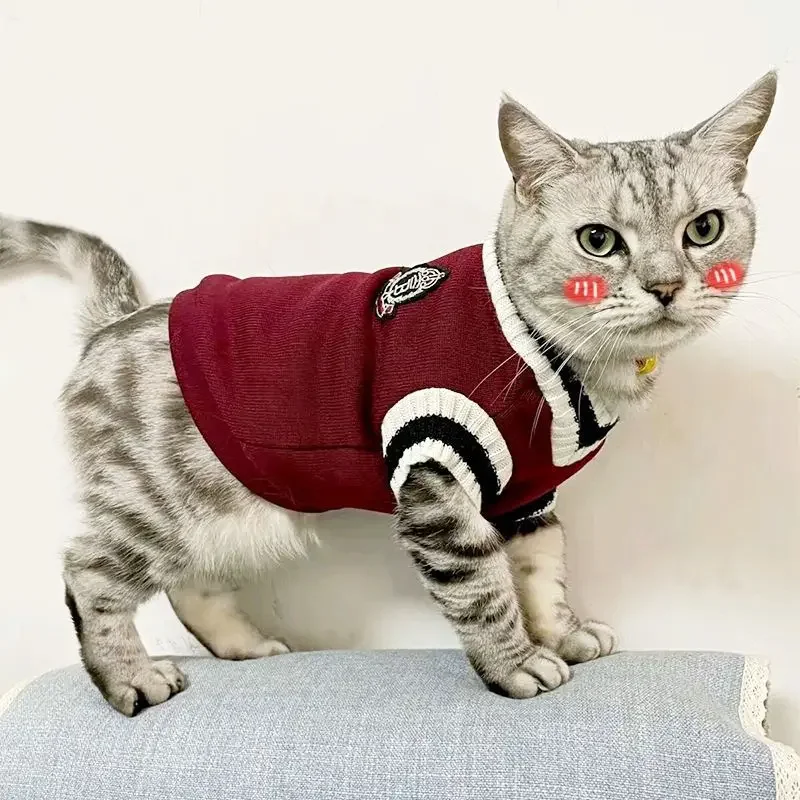 Autumn Winter Pet Cat Dog Sweater Warm Coat For Small Medium Large Dogs Kitten Pullover Puppy Vest Warm Pet Clothes Cat Costume - Imagem 3
