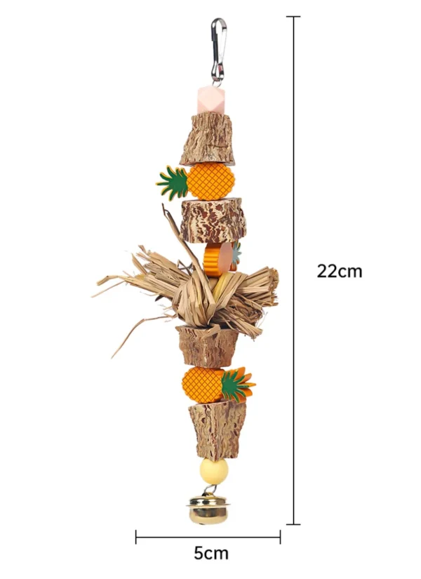 Sturdy Bird Toy Swing Chewing Training Toy Small Parrot Hanging Decor Parrot Cage Natural Grass Pet Bite Relieve Boredom Toy - Image 5