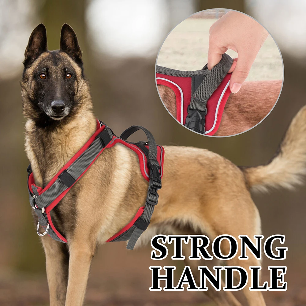 No Pull Dog Harness Reflective Pet Harness Vest With Control Handle For Small Medium Large Dogs Walking Training Harnesses - Imagem 4