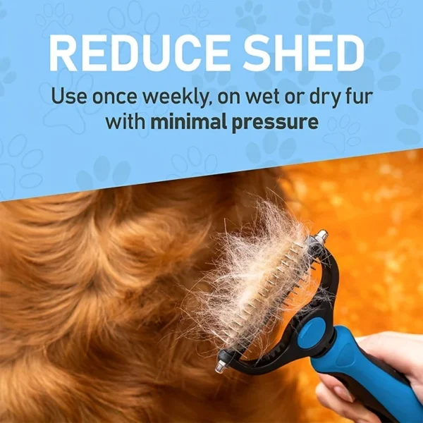 Double Sided Pet Grooming Tool for Shedding and Dematting - Stainless Steel Dog Comb with Effective Results - Image 3