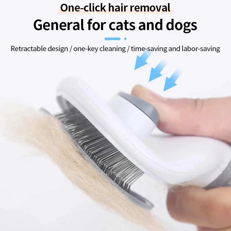Pet Cat Hair Brush Dog Comb Grooming And Care Cat Brush Stainless Steel Comb For Long Hair Dog Cleaning Pets Cat Dog Accessories - Imagem 3