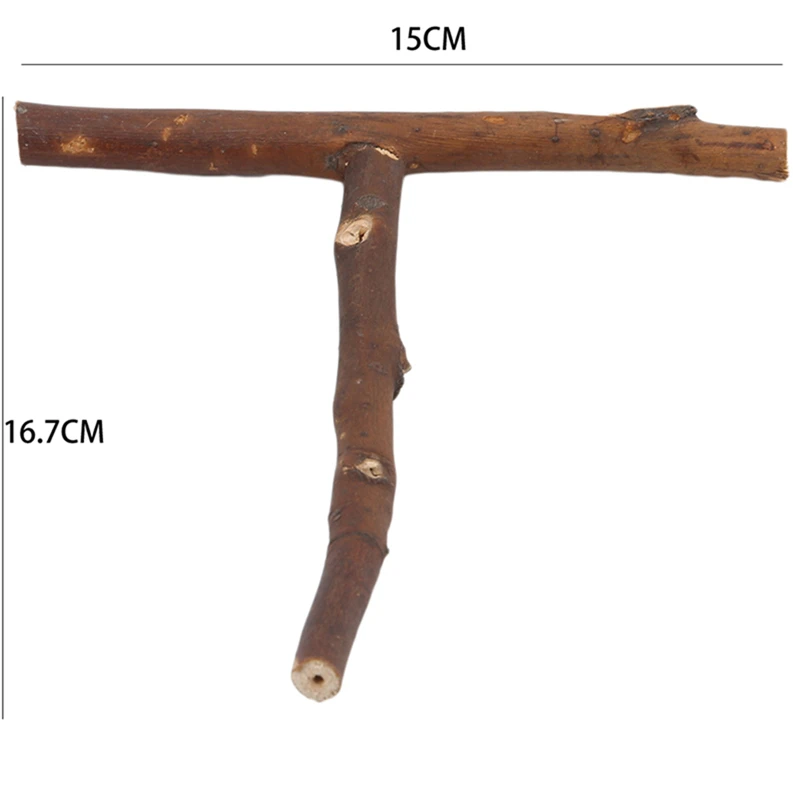 Pet Toys Parakeet Budgie Hanging Play Toys Bird Cage Wood Branch Stand Perches Parrot Wooden Holder Perches - Image 6