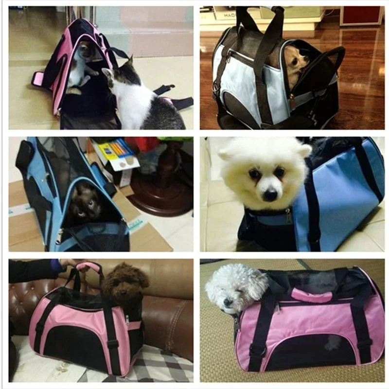 Cat Bags Portable Dog Carrier Bag Mesh Breathable Carrier Bags for Small Dogs Foldable Cats Handbag Travel Pet Bag Transport Bag - Image 6