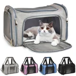Portable Dog Cat Carrier Bag Soft Side Backpack Pet Carriers Dog Travel Bags Airline Approved Transport Outgoing Pets Handbag