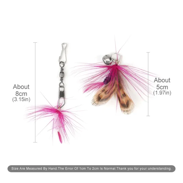 10pcs Small Feather Cat Toy DIY Replace Cat Teaser Stick Replacement Pet Toy Accessories - Image 5
