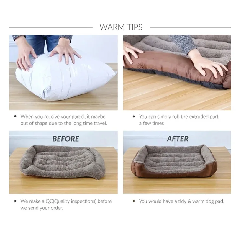 Oval Winter Warm Dog Bed for Medium Dog Mattress Anti-scratch Cat Bed Non-slip Slepping Pet Cushion Large SpaceThickrned Dog Bed - Imagem 5