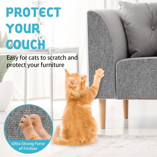 Trimmable Anti Cat Scratch Mat Self-Adhesive Carpet Mat Pad Cat Pet Scratcher Furniture Couch Corner Indoor Sofa Wall Protector - Image 3