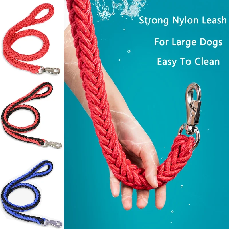 Heavy Duty Large Dog Leash Durable Nylon Braided Lead for Small Medium Big Dogs Bully Walking Hunting Camping Pet Accessories - Image 5