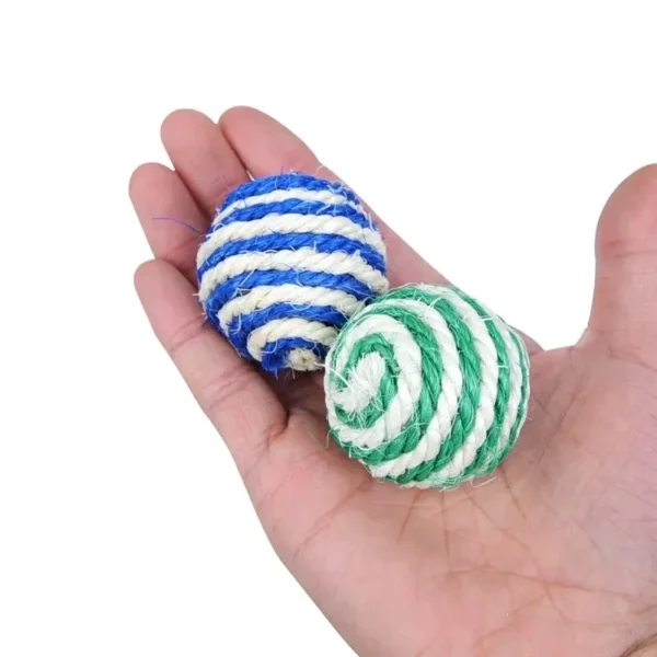 4 PCS Balls Interactive Pet Toys for Cats Kitten Dog Training Playing Chewing (Random Color) - Image 2