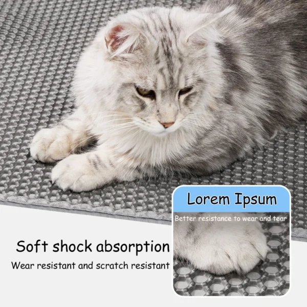 60CMX90CM Cat Litter Mat Waterproof Double Layer Pet Litter Box Mat Pet Toilet Cat Mat Nonslip Sand Cat Washable Mat Pet Clean - Image 4
