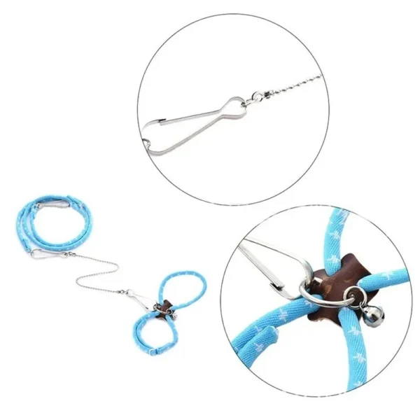 Small animal pet Leash Adjustable Soft set bird Mouse hamster Ferret pigskin strap bite resistant leash Guinea Pig accessories - Image 3