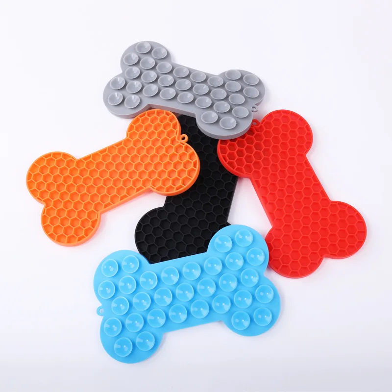 Pet Supplies Silicone Pet Licking Mat Cat Anti-choking With Slow Food Bowl Puppy Bath Distracted Licking Plate Cutlery - Image 4