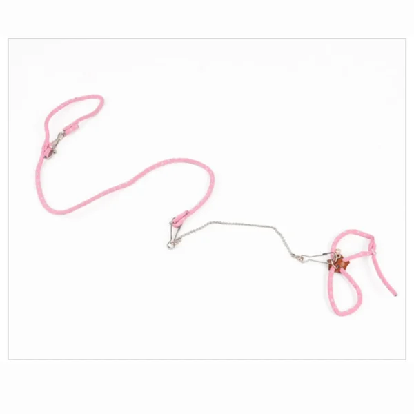 Small animal pet Leash Adjustable Soft set bird Mouse hamster Ferret pigskin strap bite resistant leash Guinea Pig accessories - Image 6