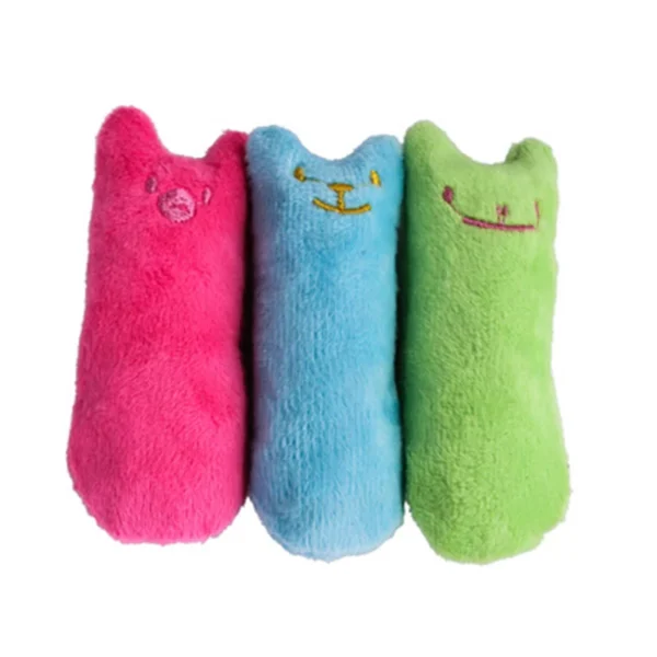 Teeth Grinding Catnip Toys Funny Interactive Plush Cat Toy Pet Kitten Chewing Vocal Toy Claws Thumb Bite Cat mint For Cats — изображение 4