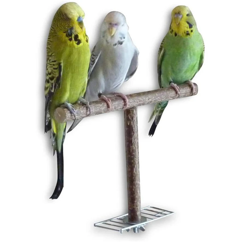 Pet Toys Parakeet Budgie Hanging Play Toys Bird Cage Wood Branch Stand Perches Parrot Wooden Holder Perches - Image 3