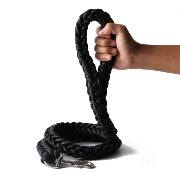 Large Dog Leash Nylon Braided Traction Rope Pet Walking Thick Hand Rope For Bulldog Rottweiler Hound Dogs Accessories - Imagen 6