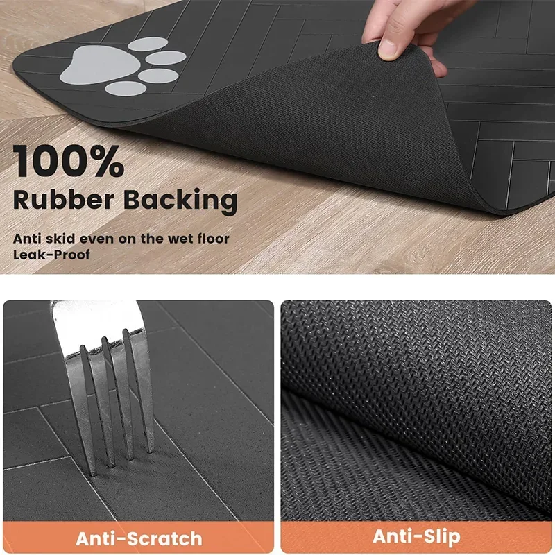 Pet Placemat Dog Food bowl Mat Drinking Feeding Placemat For Dog Cat Quick Dry Mat Waterproof Pet Bowl Pad Feeder Mats - Image 5