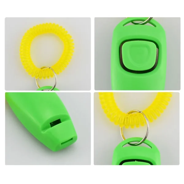 2 In 1 Pet Clicker Dog Training Whistle Answer Card Pet Dog Trainer Assistive Guide With Key Ring Dog Pet Cat Pet Supplies - Image 5