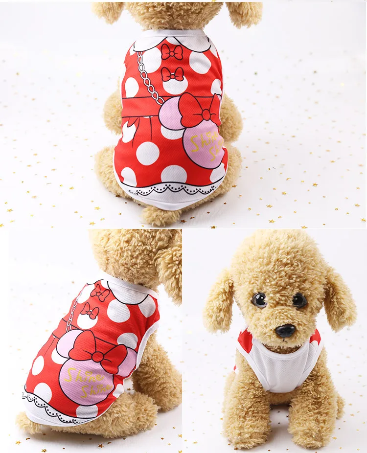 Dog Cat Puppy Kitten Pet Cartoon Spring Summer Autumn Cotton Clothes Clothing Vests Coats Jackets Shirt Dresses Costume – Image 4