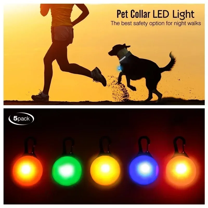 LED Dog Collar Pendant Dog Cat Collar Pet Leads Glow Accessories Bright Necklace Luminous Collar Night Safety Decoration Dog Tag - Image 5