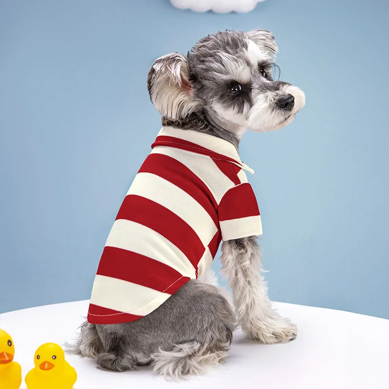 Pet Dog Polo Shirt Dog Clothes Summer Casual Clothing for Small Large Dogs Cats T-Shirt Chihuahua Pug Costumes Yorkshire Shirts — изображение 5