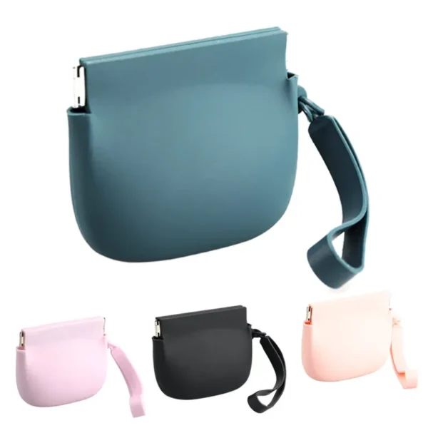 Silicone Dog Treat Bag Mini Portable Pet Snack Pouch with Auto Close Feature Dog Treat Pouch Pocket for Travel or Outdoor Use - Image 3