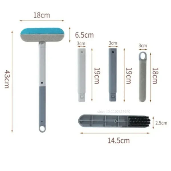 Pet Hair Removal Set Tool Reusable Static Removal Gloves Double-Sided Grooming Gloves Remove Dog Cat Hair Carpets Sofa Cleaner – Bild 5