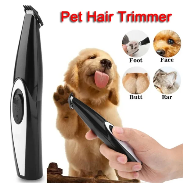USB Rechargeable Pet Hair Trimmer for Dogs Cats Pet Hair Clipper Grooming Kit Cats Pets Foot Clipper Grooming – Image 2
