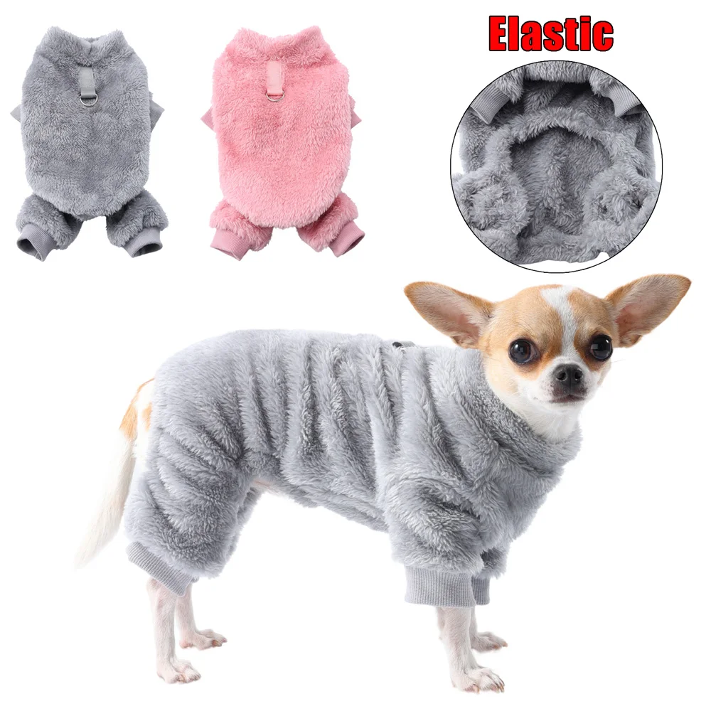 Pet Dog Clothes Soft Warm Fleece Dog Jumpsuit For Small Medium Dogs Cat Winter Puppy Kitten Clothing Chihuahua Yorkshire Outfits