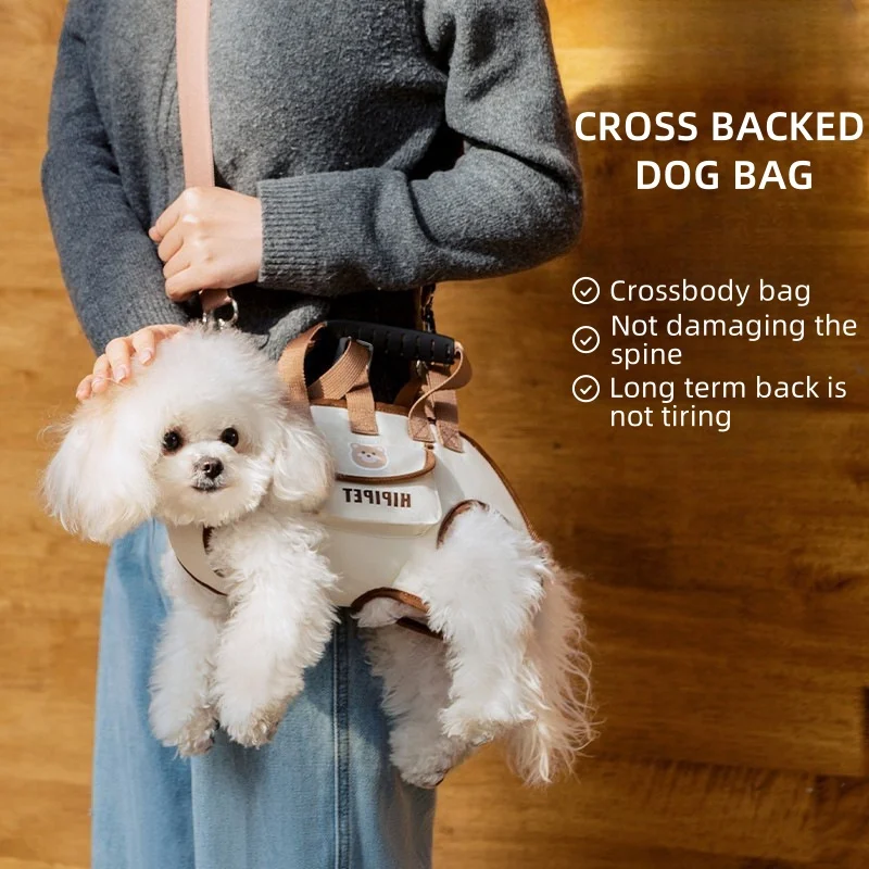 Convertible Breathable Hands-Free Pet Carrier Travel Bag with Harnesses Clip Adjustable Shoulder Handheld for Hiking Daily Use – Image 5