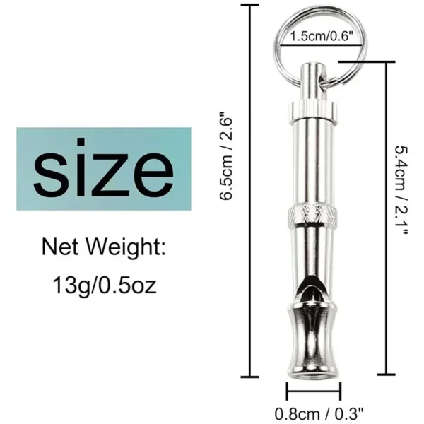 1/2Pcs Dog Whistle To Stop Barking, Adjustable Sound Pitch Dog Whistle With Keychain, Professional Recall Pet Puppy Cat Dog - Image 4