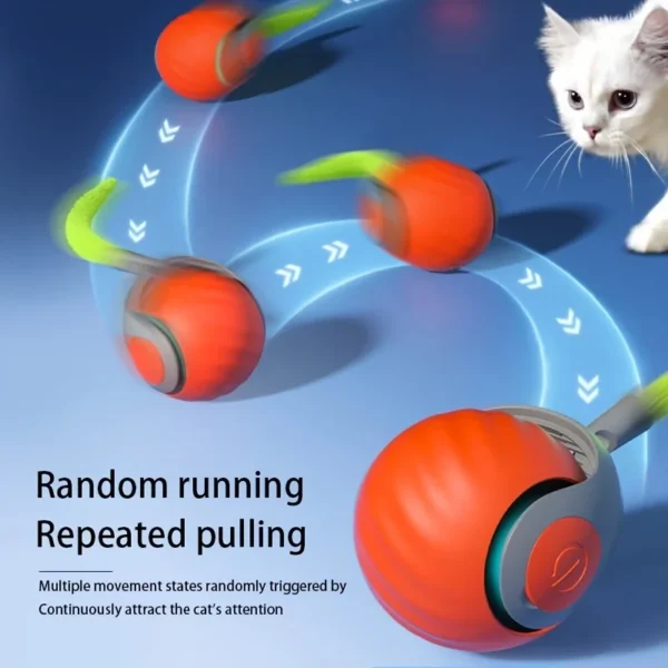 Smart Cat Toys Balls Automatic Interactive Pet Electric Rolling Teaser USB Rechargeable Kitty Moving Bouncing ball Mouse Car toy - Image 3