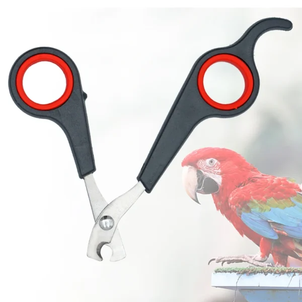 Pet Bird Parrot Small Animals Accessory Grooming Tool Nail Scissors Clipper Black And Red - Image 3