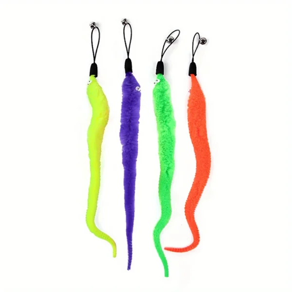 11 Pack Retractable Fishing Rod Funny Cat Stick Pet Caterpillar Feather Replacement Head Cat Toys Interactive Pet Products - Image 6