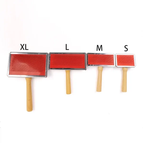 Wool Carding Comb Shedding Tool Pet Cleaning Spinning Needle Grooming Cats Supplies Dogs Hair Wooden Handle Slicker Brush Profes - Imagen 3
