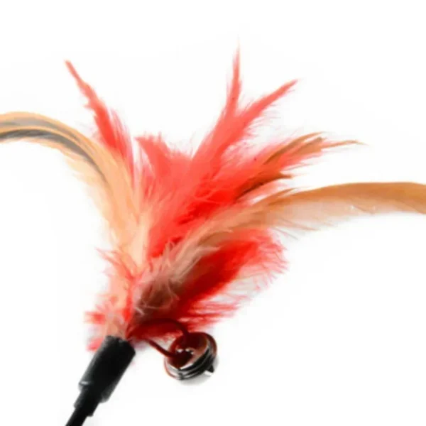 2 Pcs Cat Toy Bell Feather Funny Cat Rod Toy Cat Toys Interactive Cat Accessories Pet Cat Supplies - Imagen 5