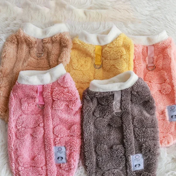 Soft Fleece Dog Clothes Winter Warm Puppy Kitten Pullover Pet Clothes for Small Dogs Chihuahua Bulldog Apparel Sweater for Dogs – Image 2