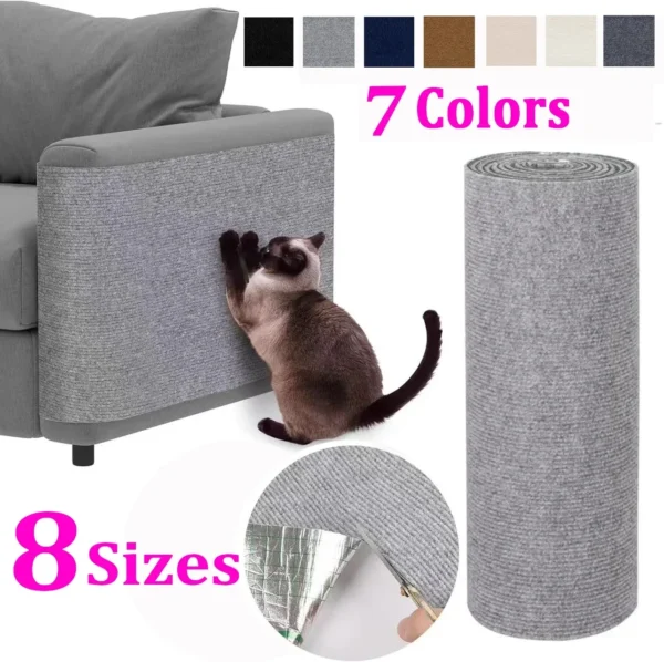Trimmable Anti Cat Scratch Mat Self-Adhesive Carpet Mat Pad Cat Pet Scratcher Furniture Couch Corner Indoor Sofa Wall Protector