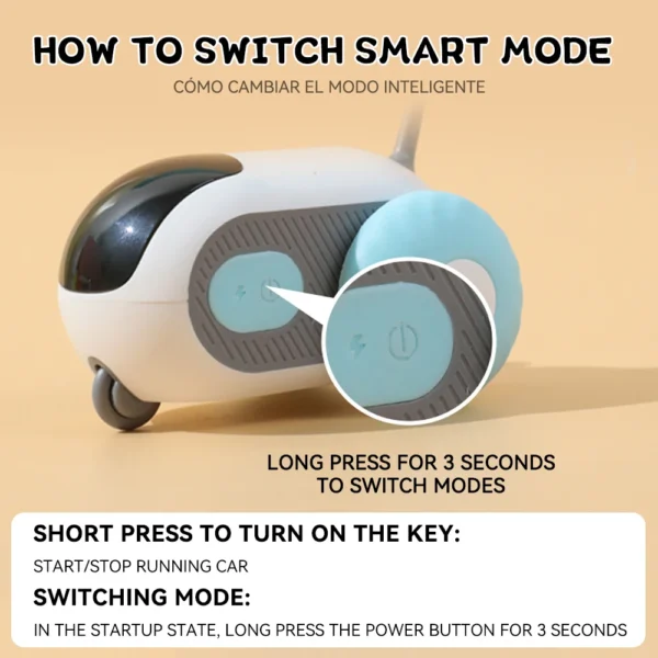 Smart Cat Toy Car Interactive Cat Toy Ball Automatic Rolling Remote Control Toy Car Indoor Cat Accessories Pet Kitten Supplies - Image 6